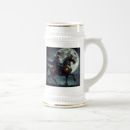 Jarra De Cerveza Halloween Steampunk Jinete sin Cabeza