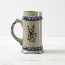 Jarra De Cerveza Happy Dog eating an ice-cream