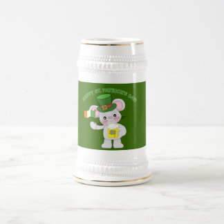 Jarra De Cerveza Happy St. Patrick's Day Irish Mouse