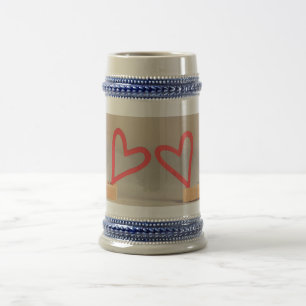 Jarra De Cerveza Hearts 22 oz Stein