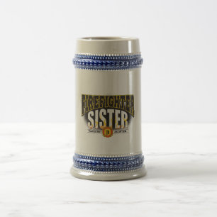 Jarra De Cerveza Hermana del bombero