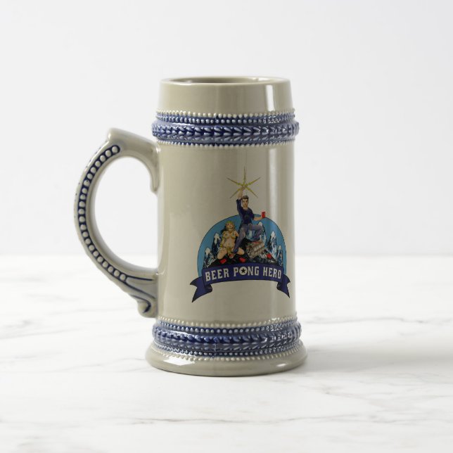 Jarra De Cerveza Héroe Stein de Pong de la cerveza (Izquierda)