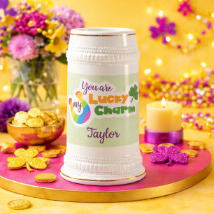 Jarra De Cerveza Herradura y Trébol de la Suerte Genial