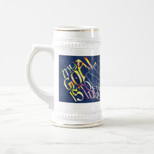 Jarra De Cerveza Hockey Goalie My Goal Word Art