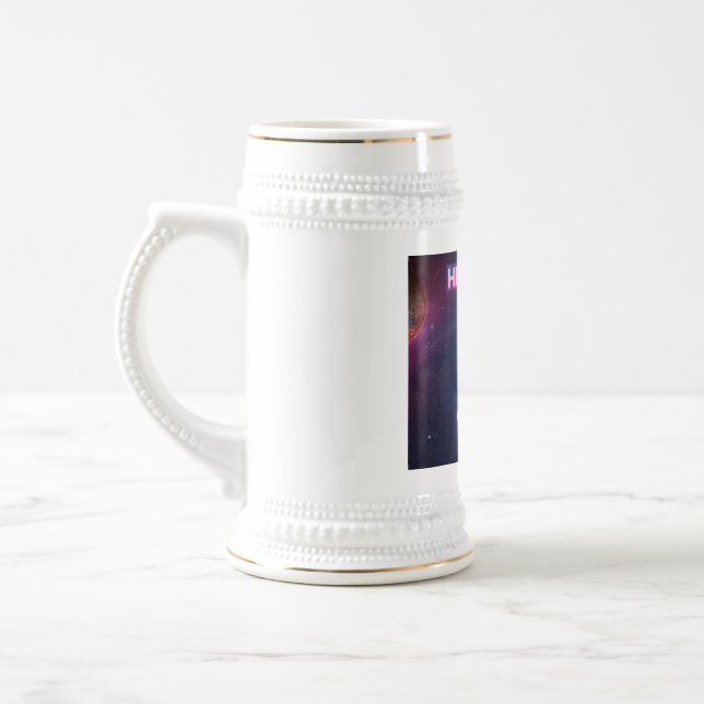 Jarra De Cerveza Hola desde el espacio. (Izquierda)