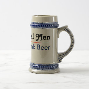 Jarra De Cerveza Hombres Reales Beben Cerveza
