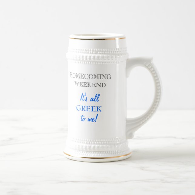 Jarra De Cerveza HOMEING "It's all GREEK to Me!" stein (cerámica) (Derecha)