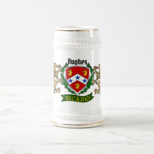Jarra De Cerveza Hughes Irish Shield Beer Stein