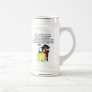 Jarra De Cerveza Humor de vino masculino y fino