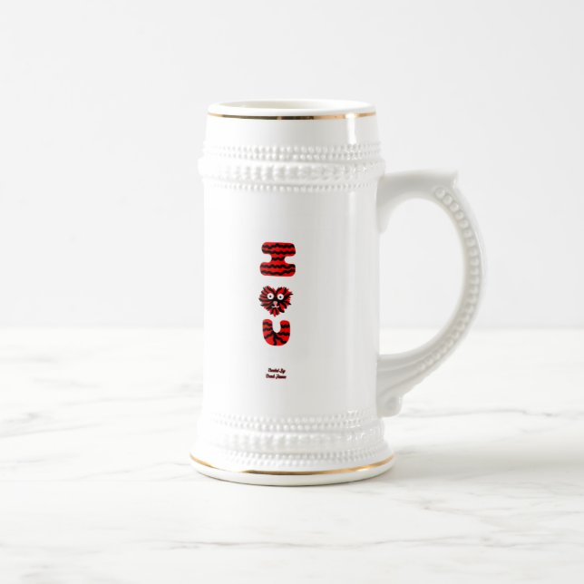 Jarra De Cerveza I Fuzzy U Stein Mug (Derecha)