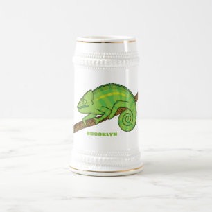 Jarra De Cerveza Ilustracion Chameleon de Parson