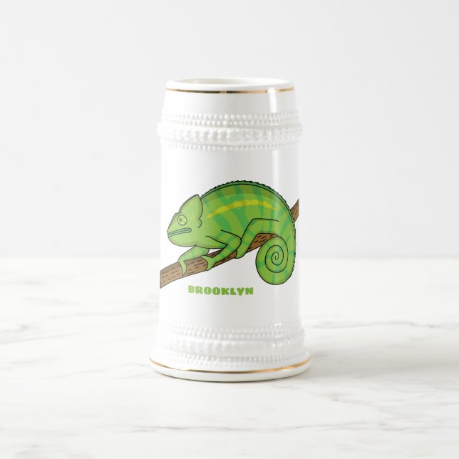 Jarra De Cerveza Ilustracion Chameleon de Parson (Centro)