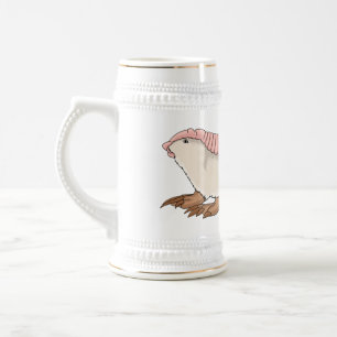 Jarra De Cerveza Ilustración de dibujos animados del armadillo hada