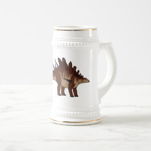 Jarra De Cerveza Ilustración de Kentrosaurus de dibujos animados