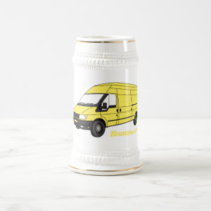 Jarra De Cerveza Ilustracion de la camioneta de entrega