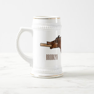 Jarra De Cerveza Ilustracion de personalizado asado de cerdo / cerd