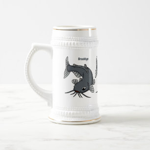 Jarra De Cerveza Ilustracion de personalizado de bagre cúbico