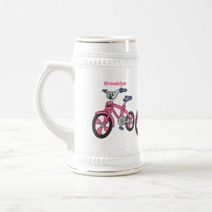 Jarra De Cerveza Ilustracion de personalizado de bicicleta de niños