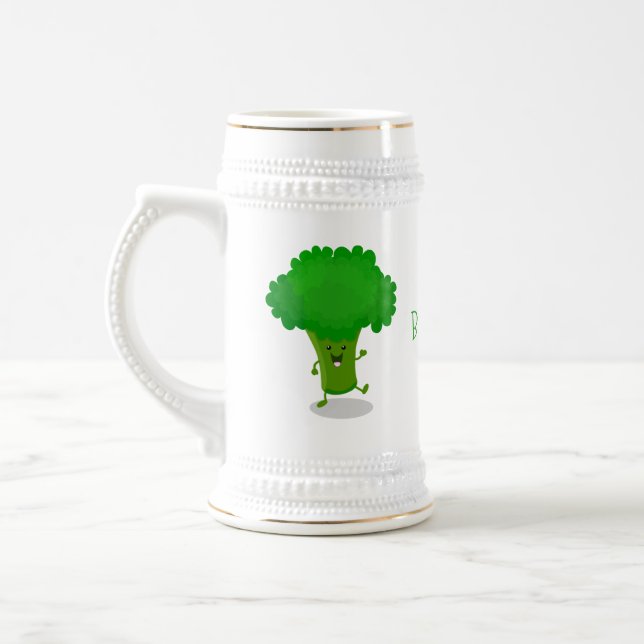 Jarra De Cerveza Ilustracion de personalizado de brócoli de baile c (Izquierda)