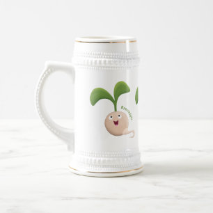 Jarra De Cerveza Ilustracion de personalizado de brote de semillas
