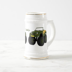 Jarra De Cerveza Ilustracion de personalizado de camión monstruo ve