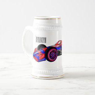 Jarra De Cerveza Ilustracion de personalizado de coches de carreras