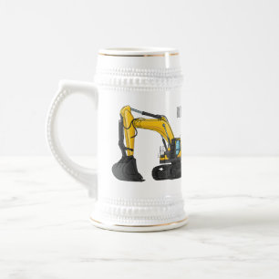 Jarra De Cerveza Ilustracion de personalizado de excavadora de rast