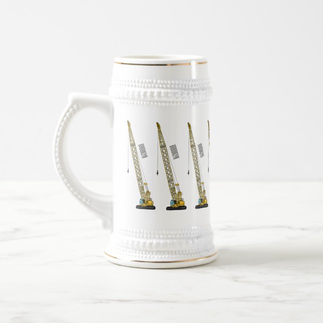 Jarra De Cerveza Ilustracion de personalizado de excavadora Draglin (Izquierda)