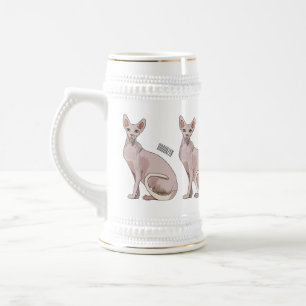 Jarra De Cerveza Ilustracion de personalizado de gatos Sfinx
