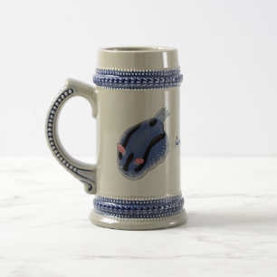 Jarra De Cerveza Ilustracion de personalizado de nudibranquias azul