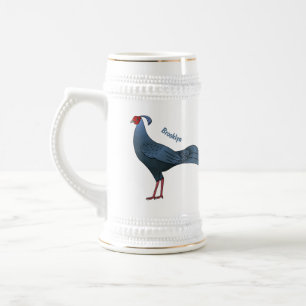 Jarra De Cerveza Ilustracion de personalizado de pájaro de fuego si