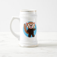 Ilustracion de personalizado de panda rojo
