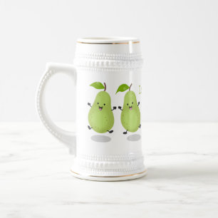 Jarra De Cerveza Ilustracion de personalizado de par de pera cúpula