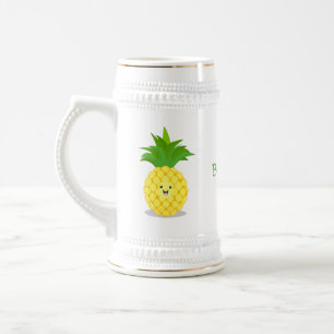 Jarra De Cerveza Ilustracion de personalizado de piña cuta