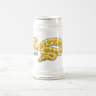Jarra De Cerveza Ilustracion de personalizado de pitón birmano