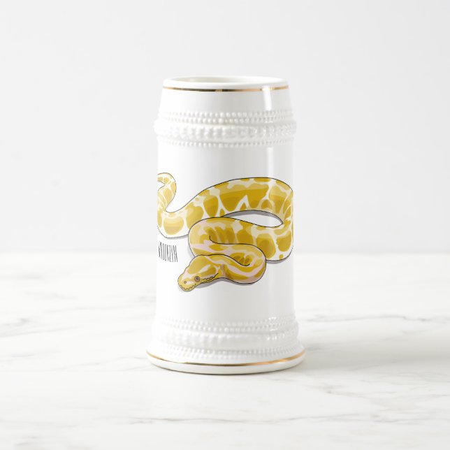 Jarra De Cerveza Ilustracion de personalizado de pitón birmano (Centro)
