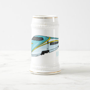 Jarra De Cerveza Ilustracion de personalizado de trenes de alta vel
