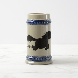 Jarra De Cerveza Ilustracion de personalizado del pony de Shetland