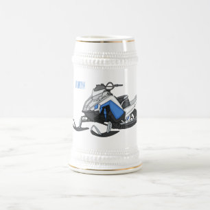 Jarra De Cerveza Ilustracion de personalizado para motos de nieve