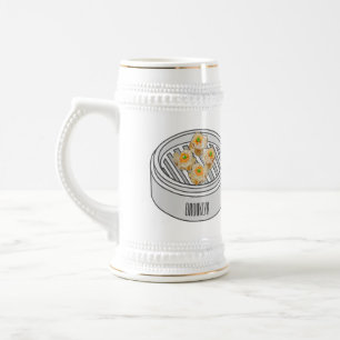 Jarra De Cerveza Ilustracion de Shumai dim sum personalizado