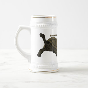 Jarra De Cerveza Ilustracion de tortugas terrestres de Galápagos