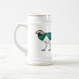 Jarra De Cerveza Ilustracion del faisán de Lady amherst