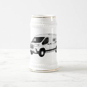 Jarra De Cerveza Ilustracion del personalizado de la camioneta de e