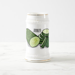 Jarra De Cerveza Ilustracion personalizado Cucumber