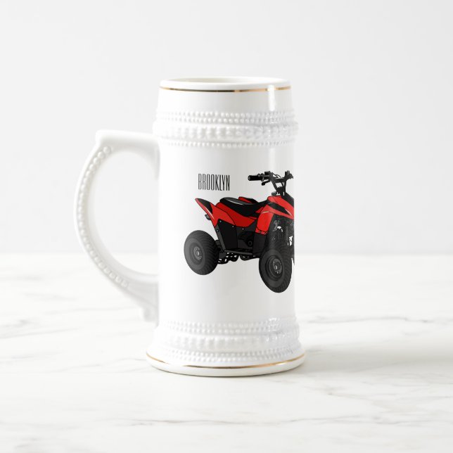 Jarra De Cerveza Ilustracion personalizado de atv de cuatro bicicle (Izquierda)