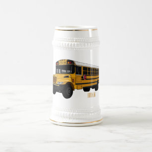 Jarra De Cerveza Ilustracion personalizado de autobús escolar
