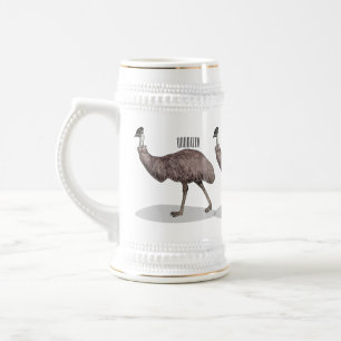 Jarra De Cerveza Ilustracion personalizado de aves de la Uem