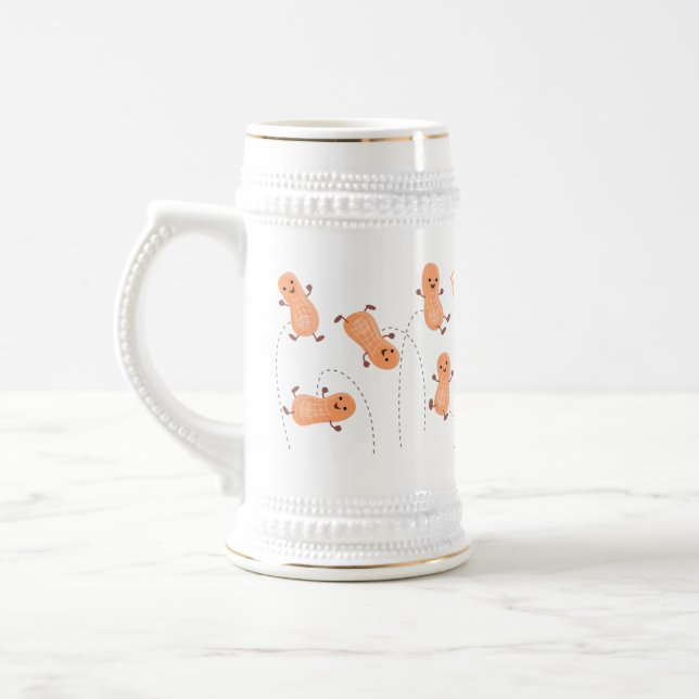 Jarra De Cerveza Ilustracion personalizado de cacahuetes de puenteo (Izquierda)