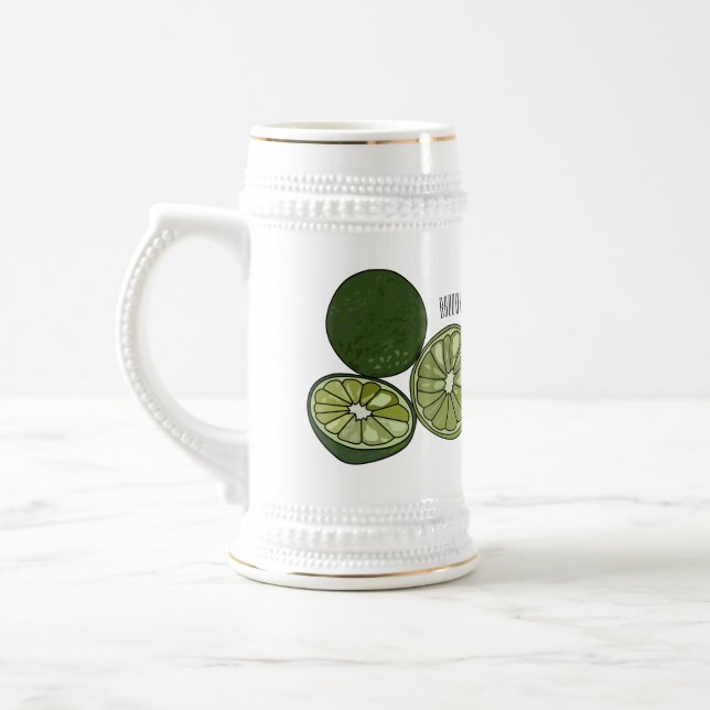 Jarra De Cerveza Ilustracion personalizado de cal de Kaffir (Izquierda)