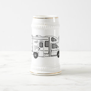 Jarra De Cerveza Ilustracion personalizado de Campervan